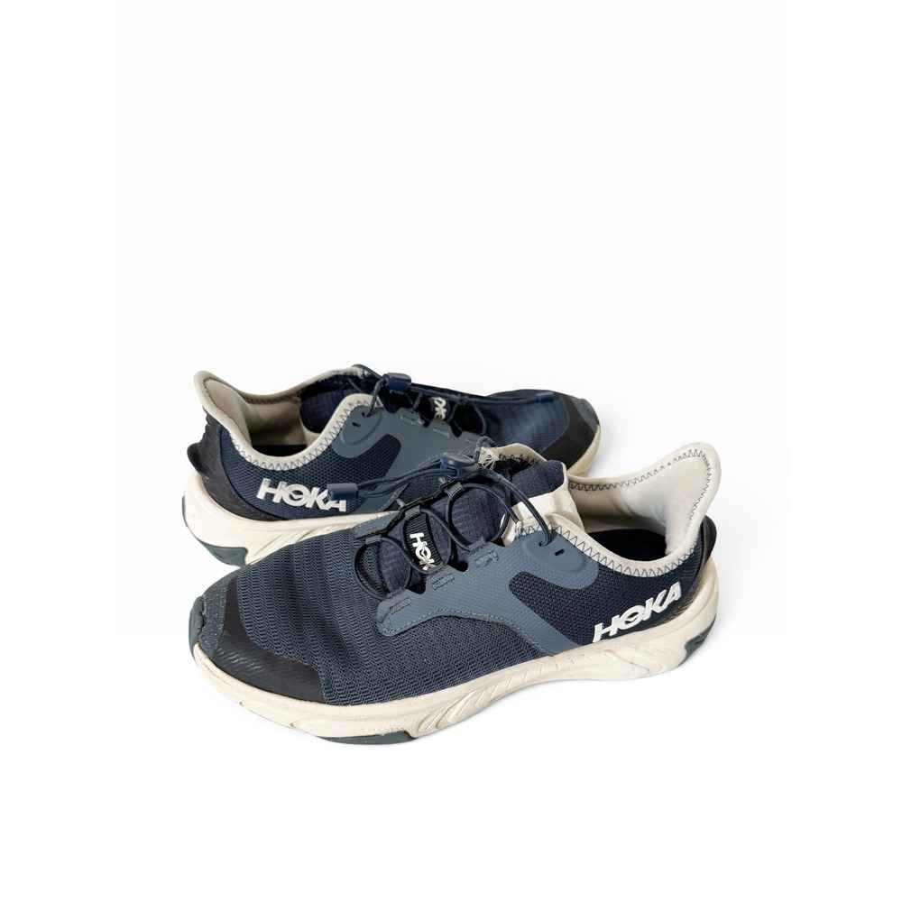 HOKA Transport Freedom Unisex Big Kids Varsity Navy Alabaster Sneaker Size 7MD
